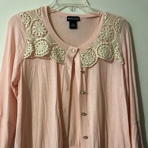 Pink Lace Cardigan